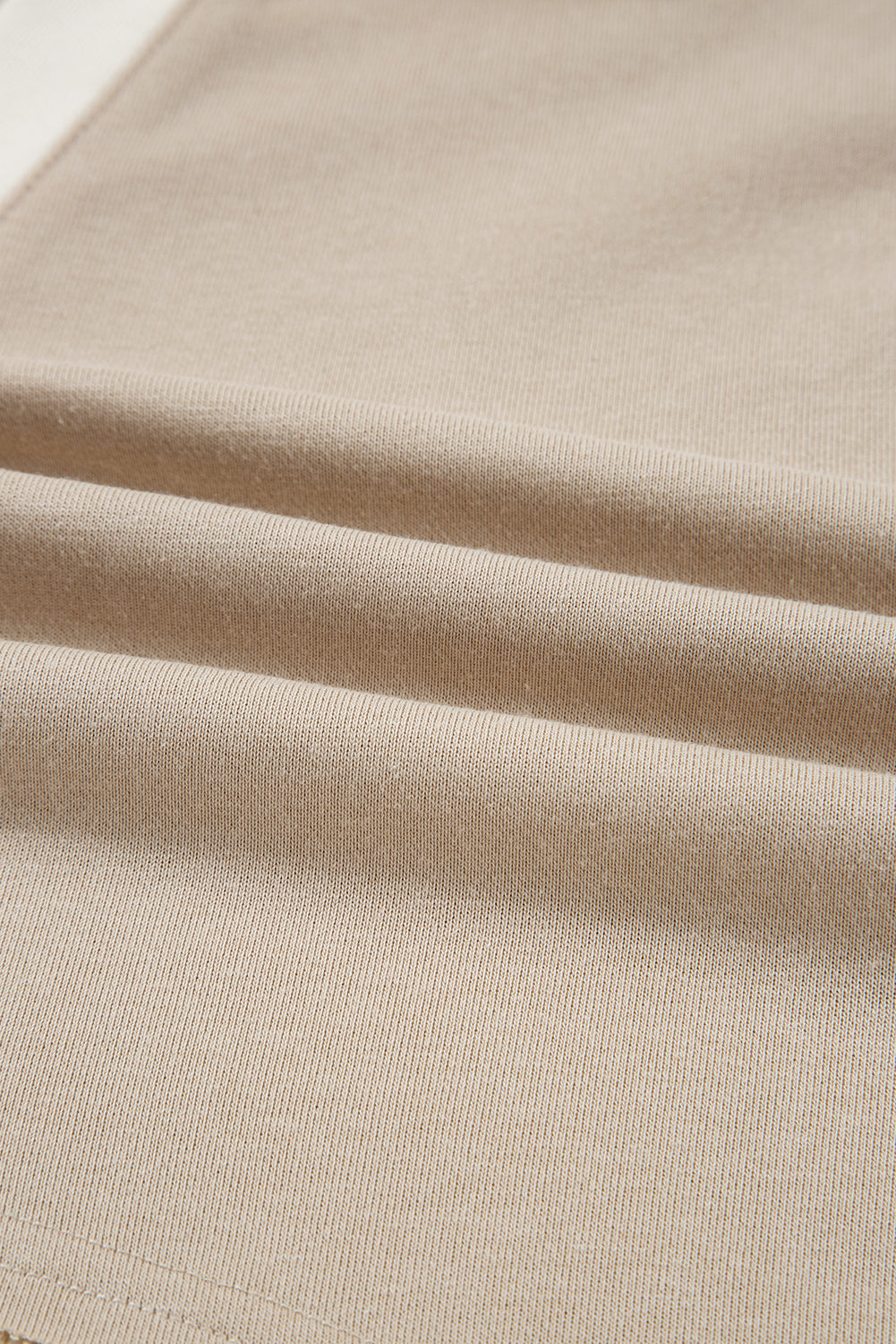 Colorblock Raw Edge Pullover and Drawstring Skirt Set