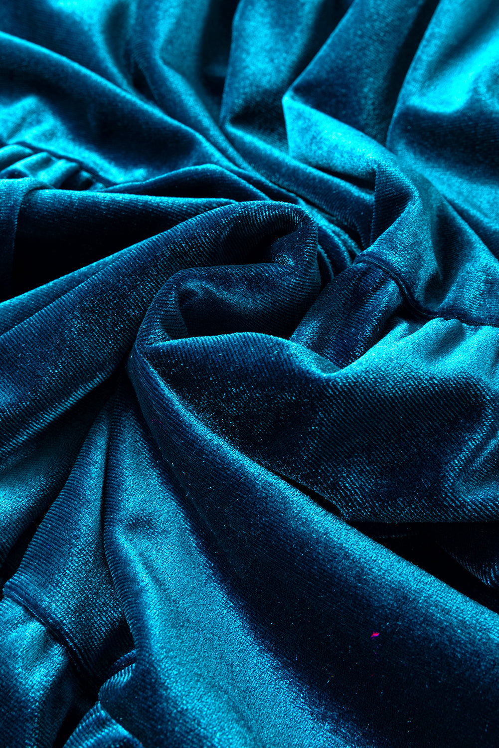 Velvet Shirred Waist Tiered Maxi Dress