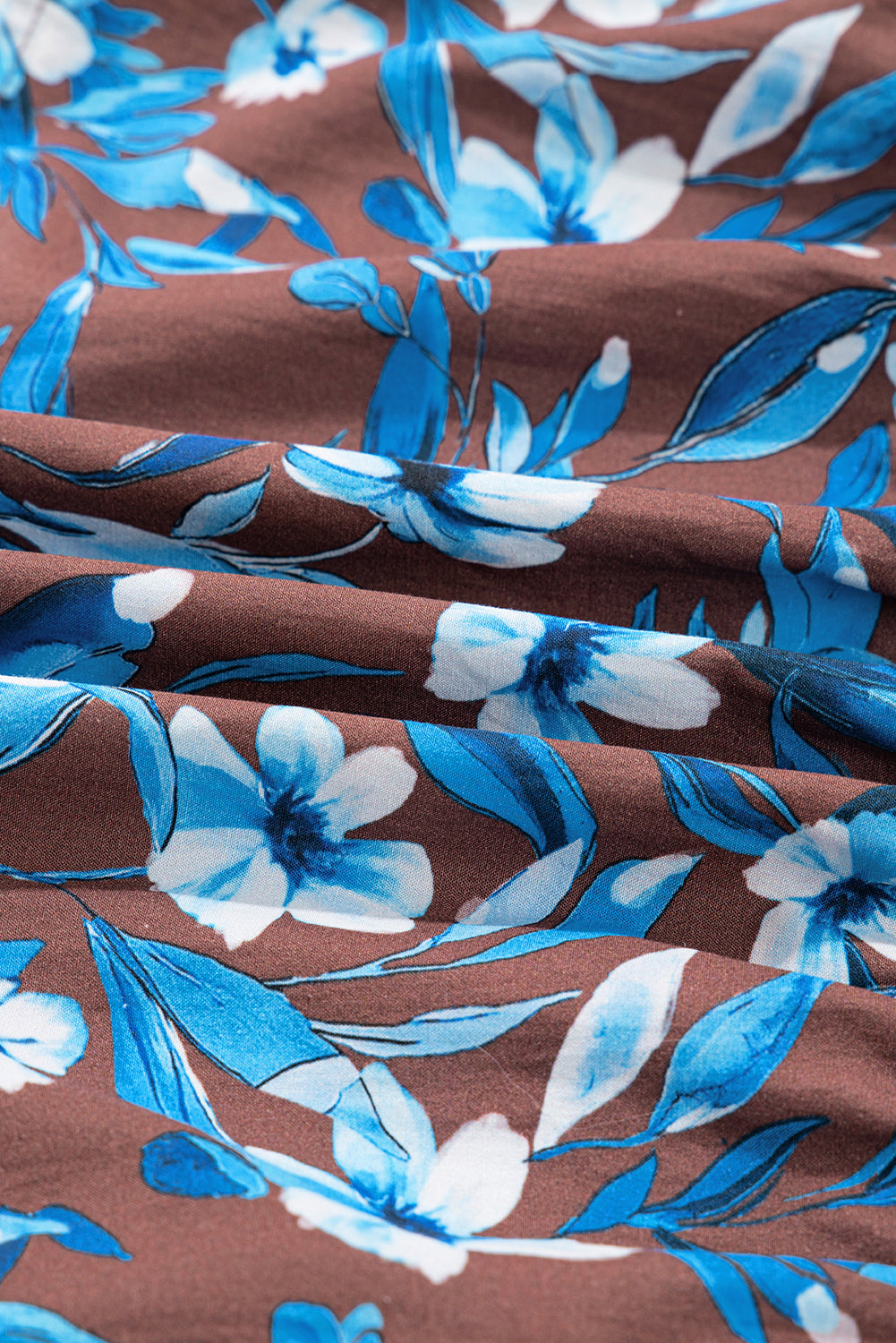 Floral Smocked Bodice Ruffle Sleeve Dress