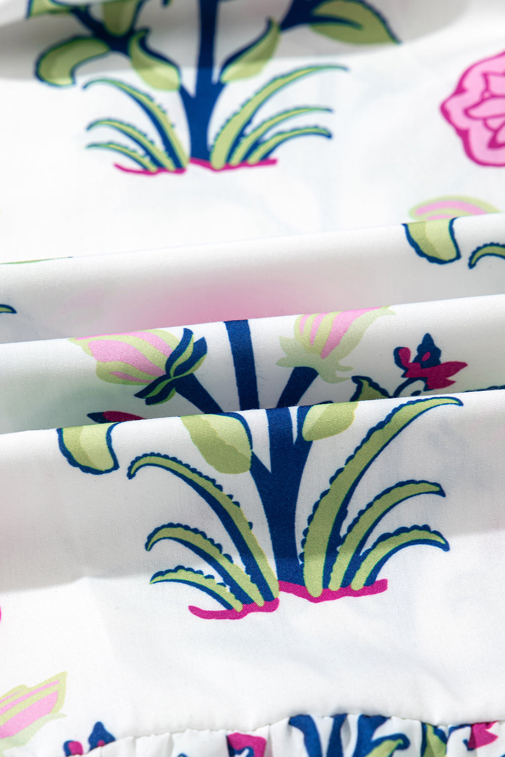 Floral Puff Sleeve V-Neck Maxi Dress