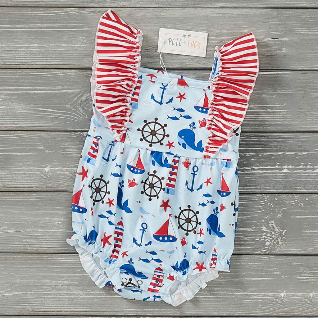 Anchors Away Girl Romper
