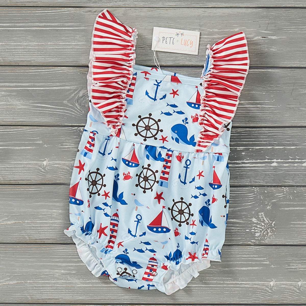Anchors Away Girl Romper
