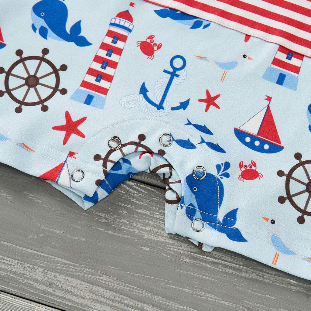 Anchors Away Boy Romper