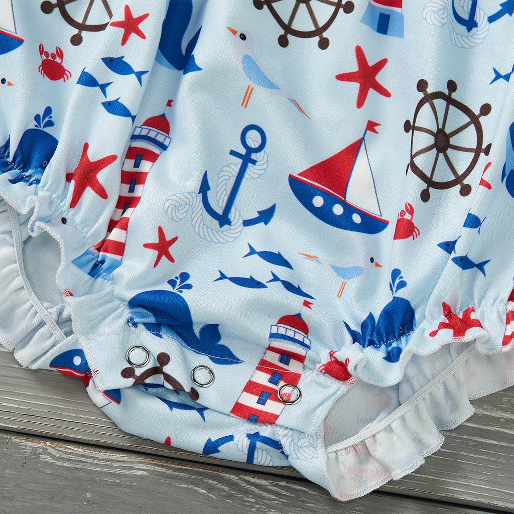 Anchors Away Girl Romper