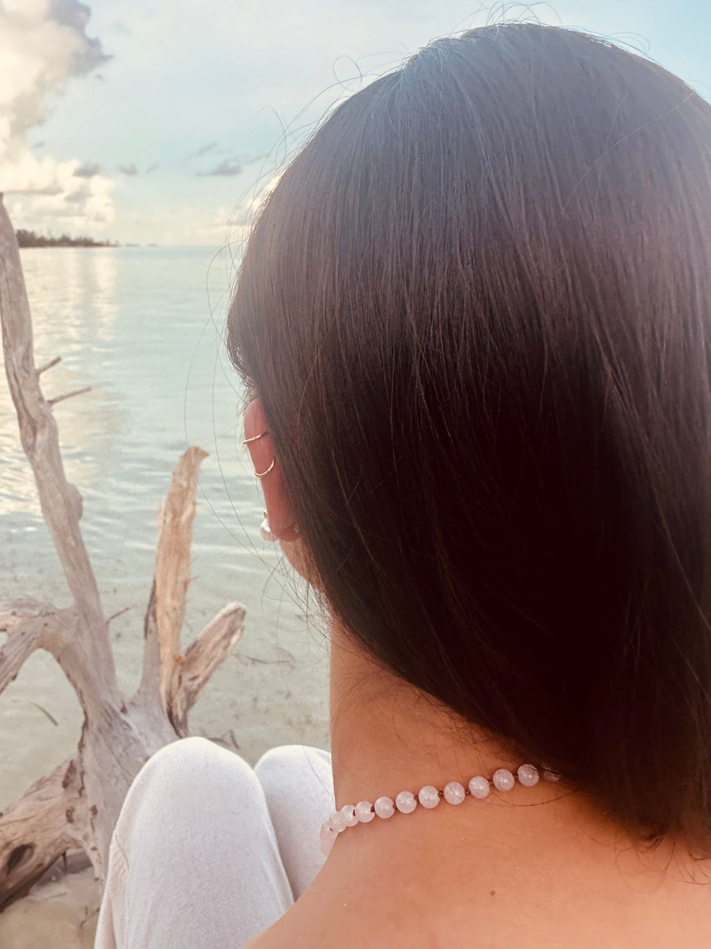 Pure Gemstone + Natural Rose Quartz || Beaded Necklace