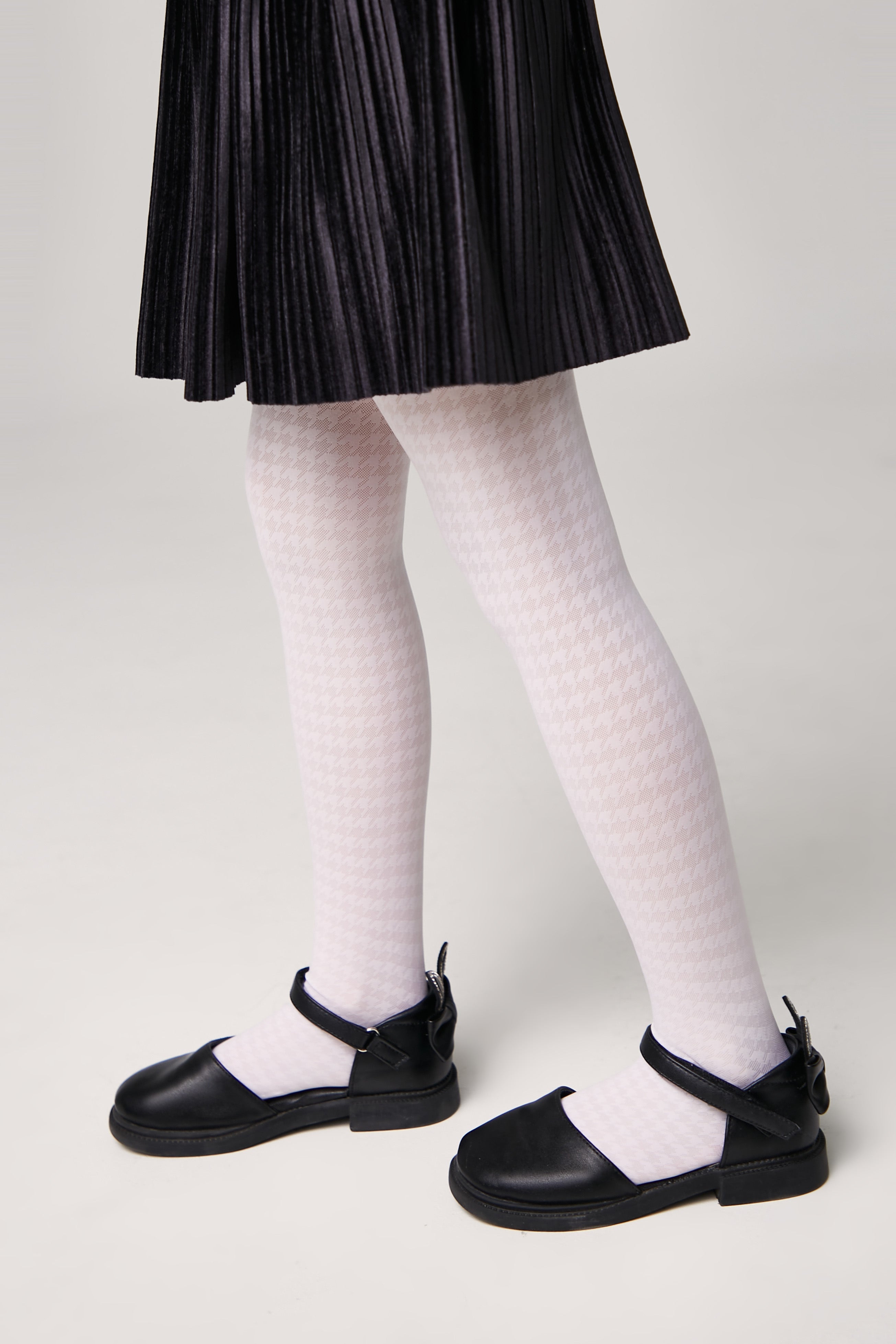 Conte Tights for girls Chanel 40 Den - Houndstooth Pattern