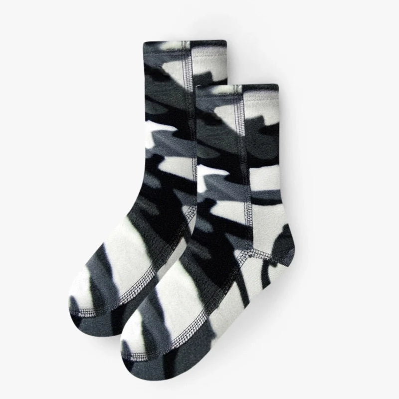 Kids' Nonskid Fleece Socks - Snow Camo