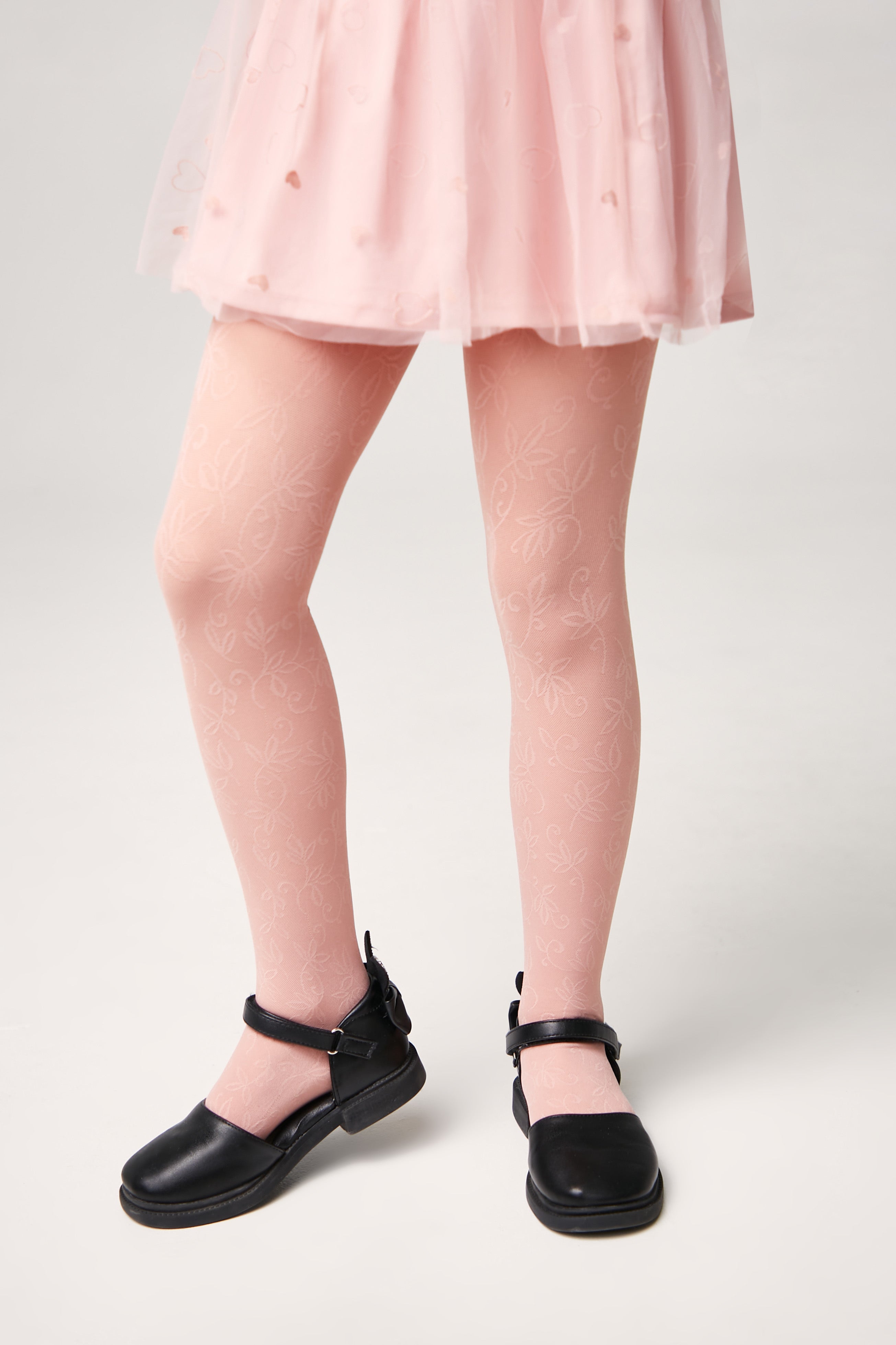 Conte Tights for girls Ketty 40 Den - Floral Pattern