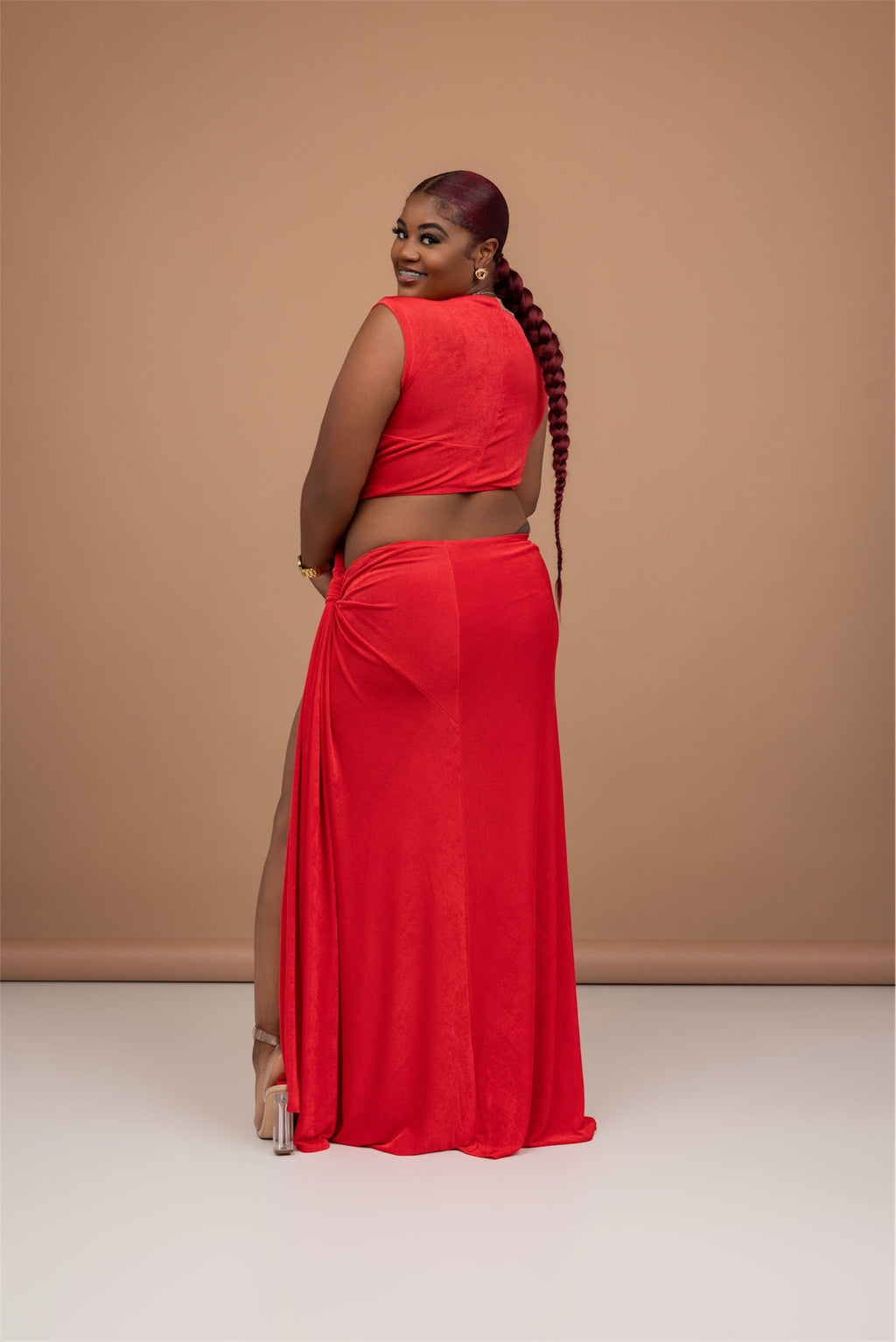 Luxe Twist Cutout Maxi Dress