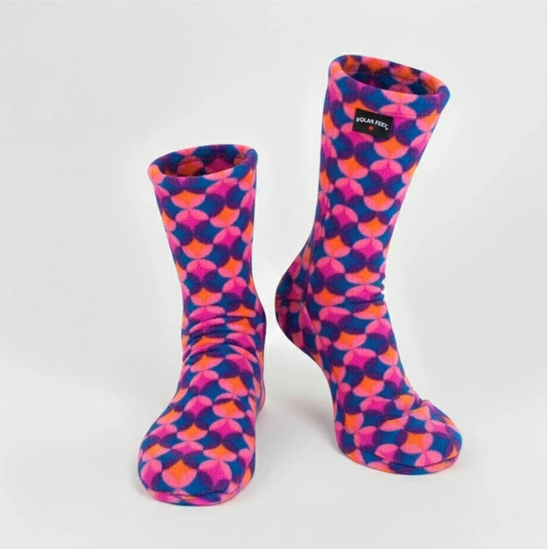 Kids' Nonskid Fleece Socks - Art Deco