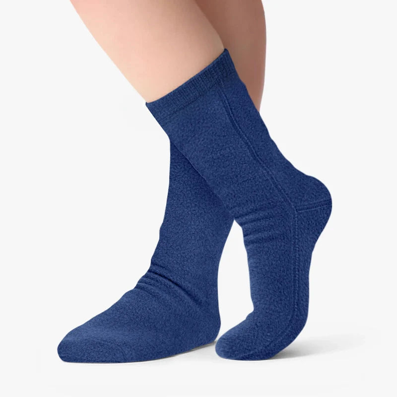 Kids' Nonskid Fleece Socks - Denim