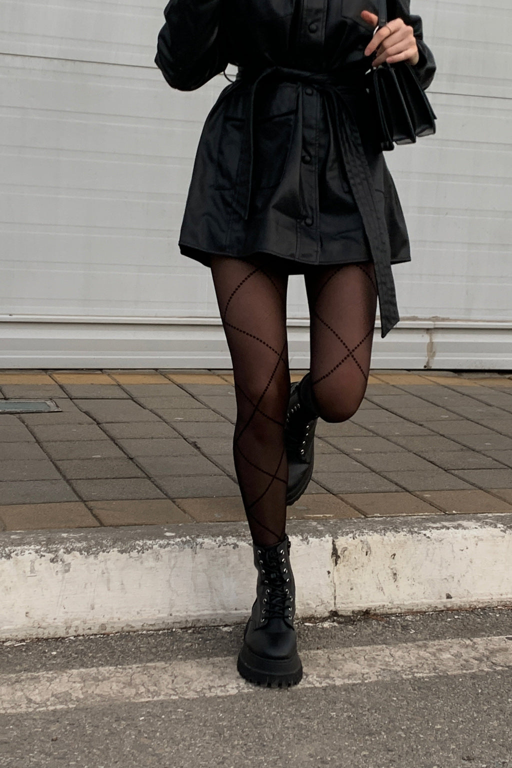 Fantasy Tights Conte Galerie - Lace-Up Imitation