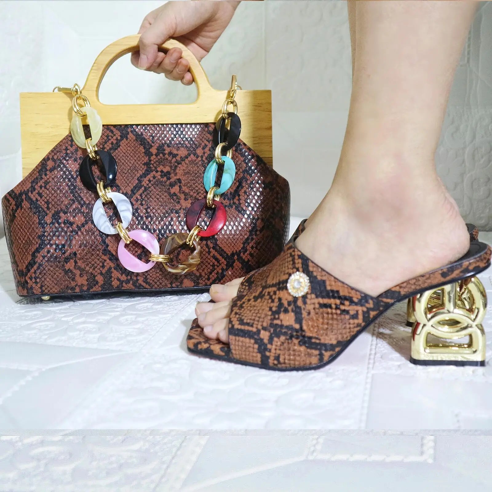 Matching Women Shoe and Bag Set HJL1-13