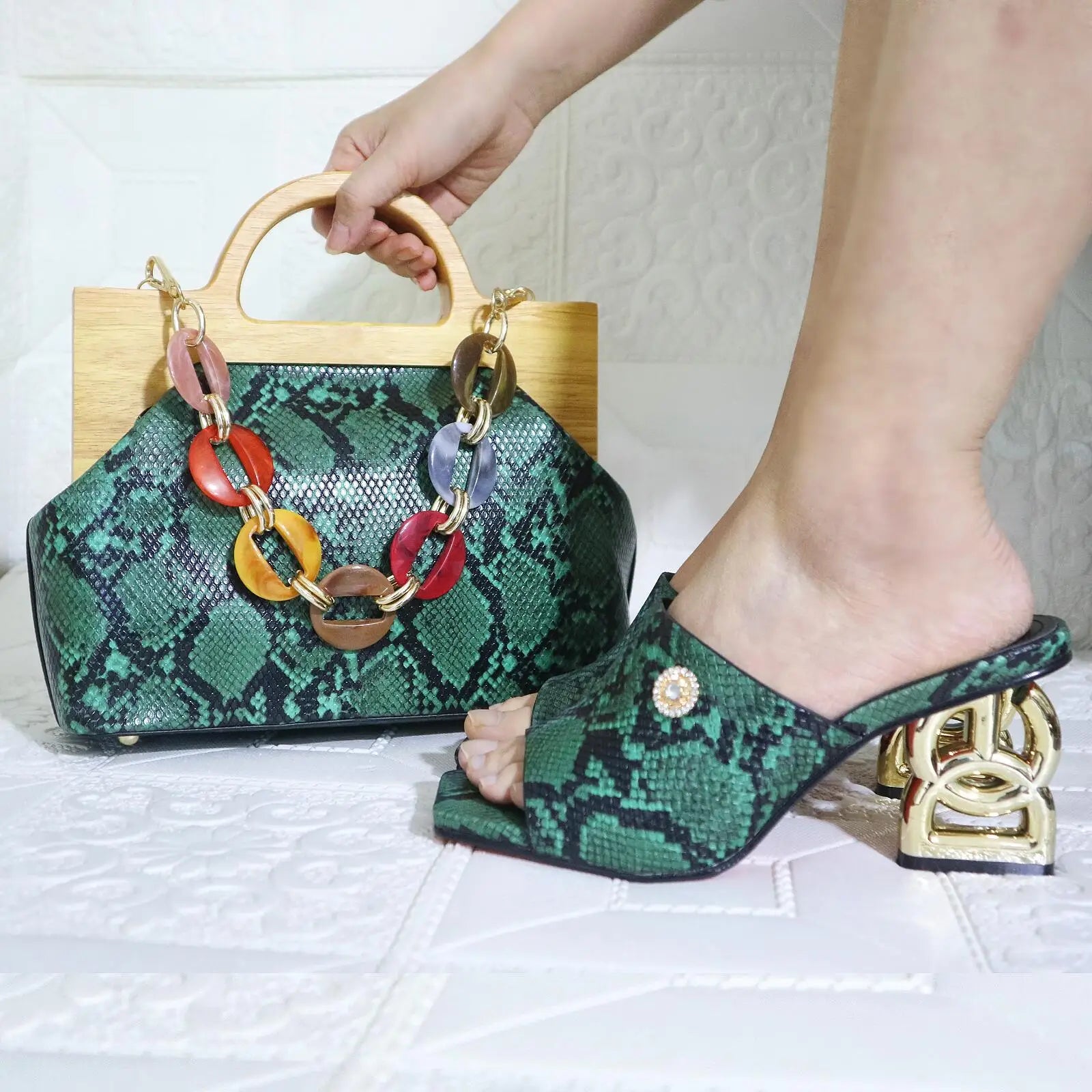 Matching Women Shoe and Bag Set HJL1-13