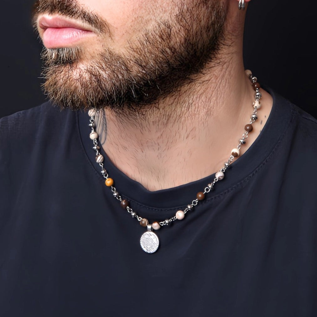 Australian Zebra Coin Necklace