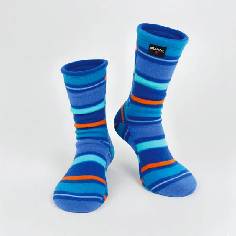 Kids' Nonskid Fleece Socks - Jazz Stripes