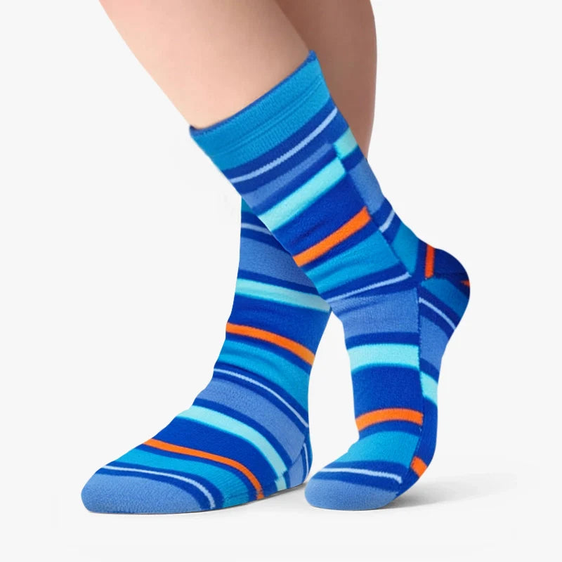 Kids' Nonskid Fleece Socks - Jazz Stripes