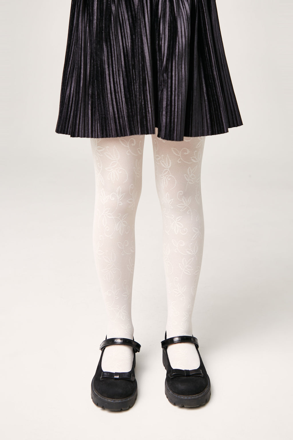 Conte Tights for girls Ketty 40 Den - Floral Pattern