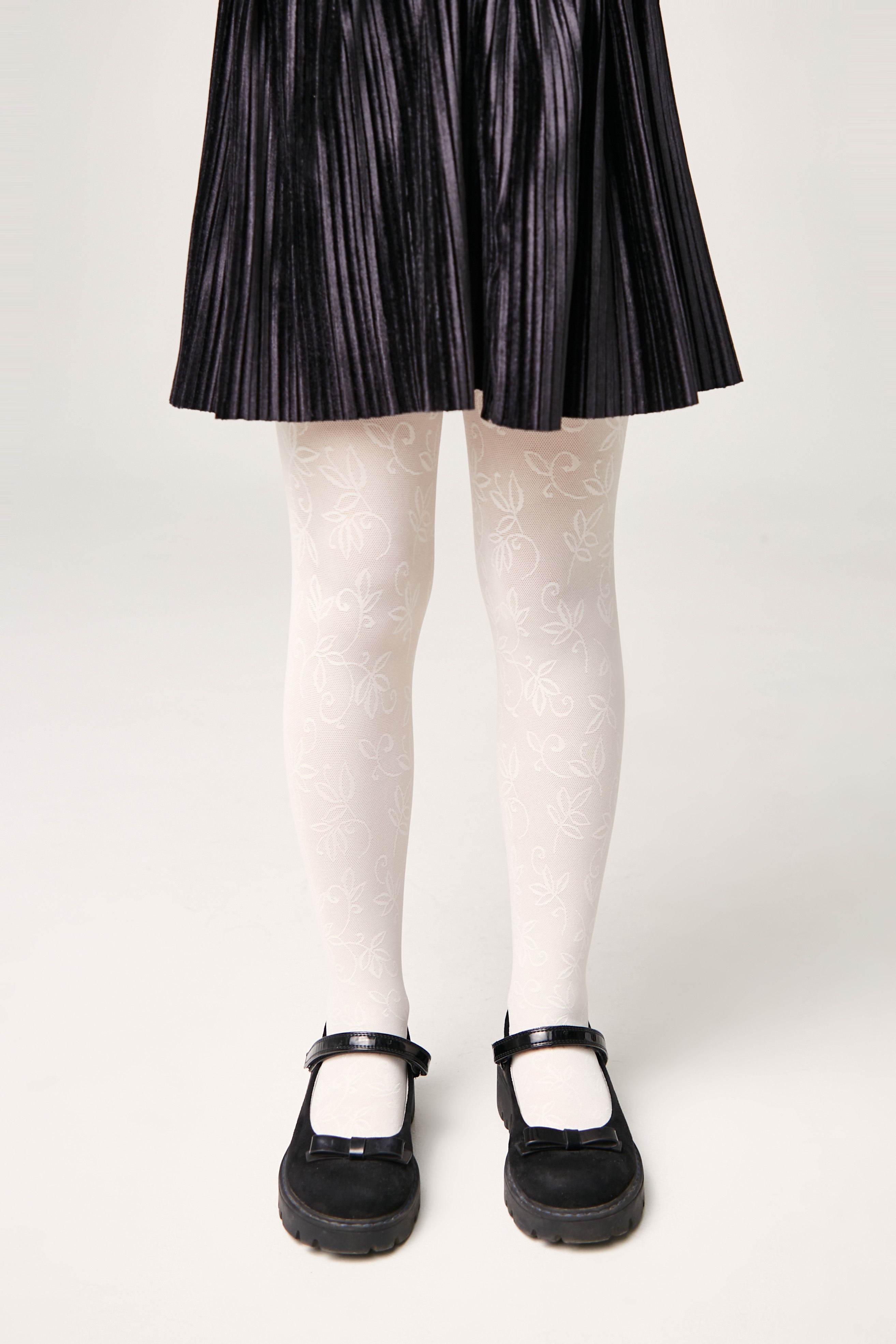 Conte Tights for girls Ketty 40 Den - Floral Pattern