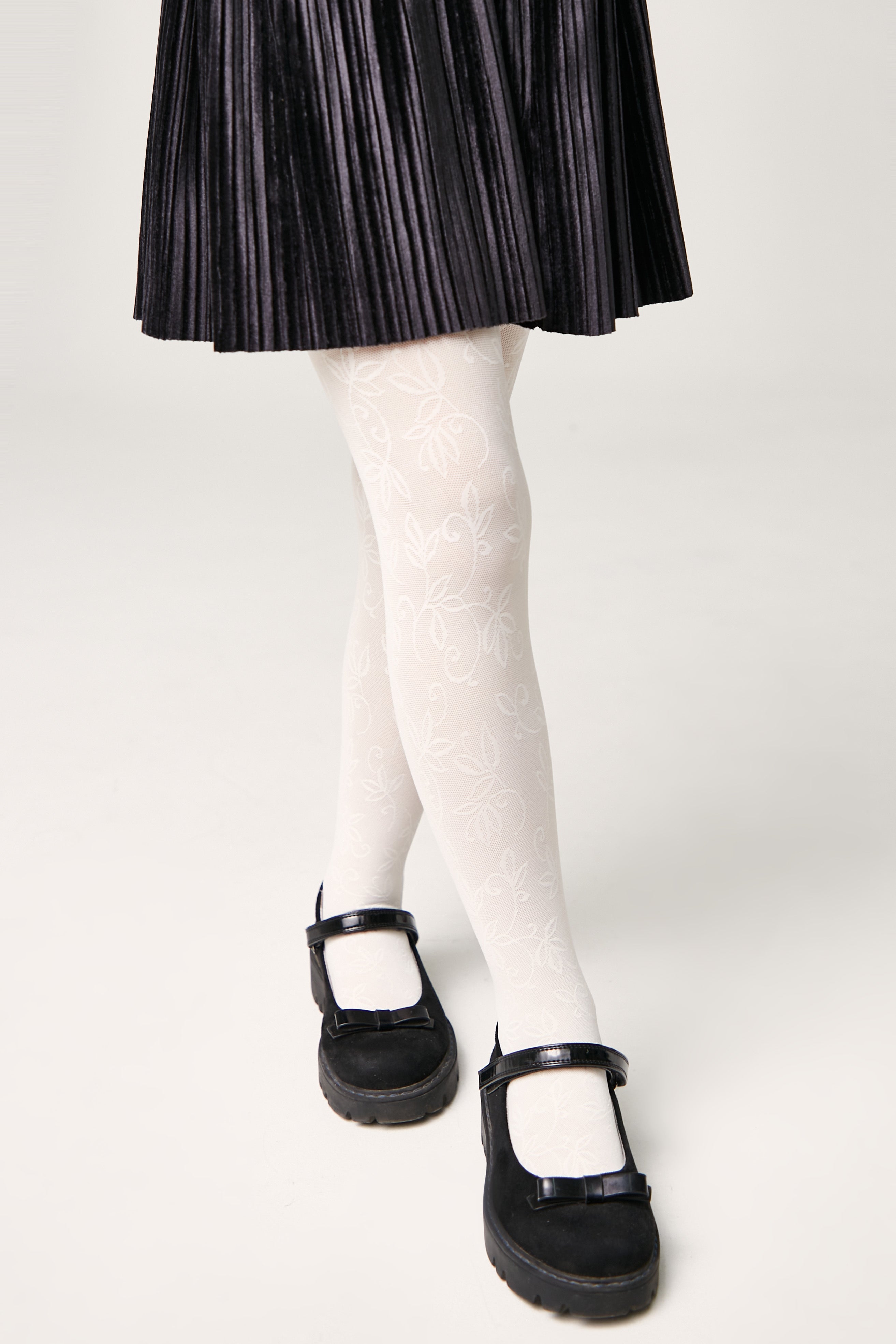 Conte Tights for girls Ketty 40 Den - Floral Pattern