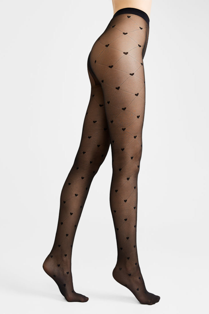 Fantasy Tights Conte Lovers - Diamonds and Hearts