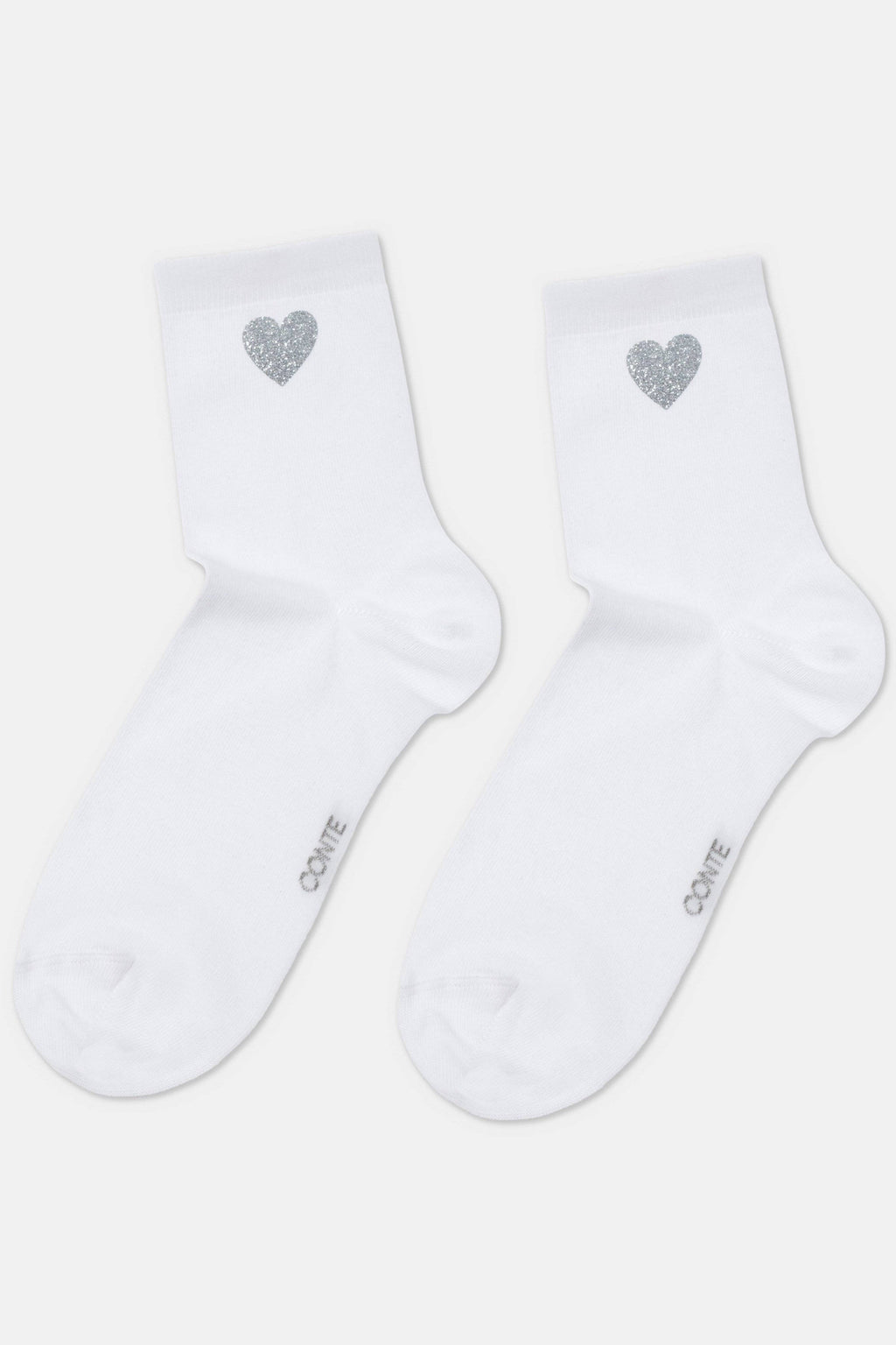 Cotton Socks Conte Classic 427 - Shimmering Heart Pattern