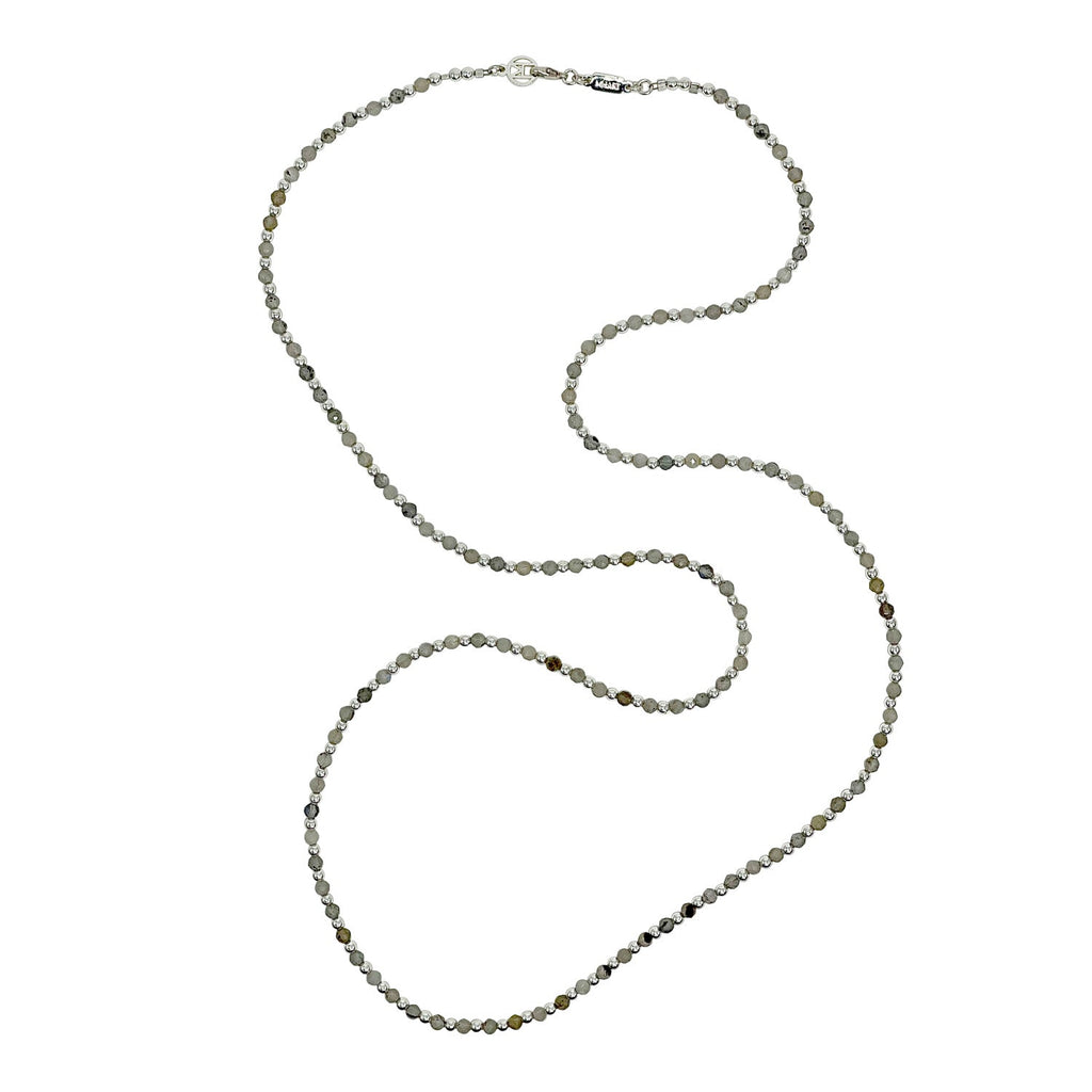 Labradorite & Hematite Wrap Necklace