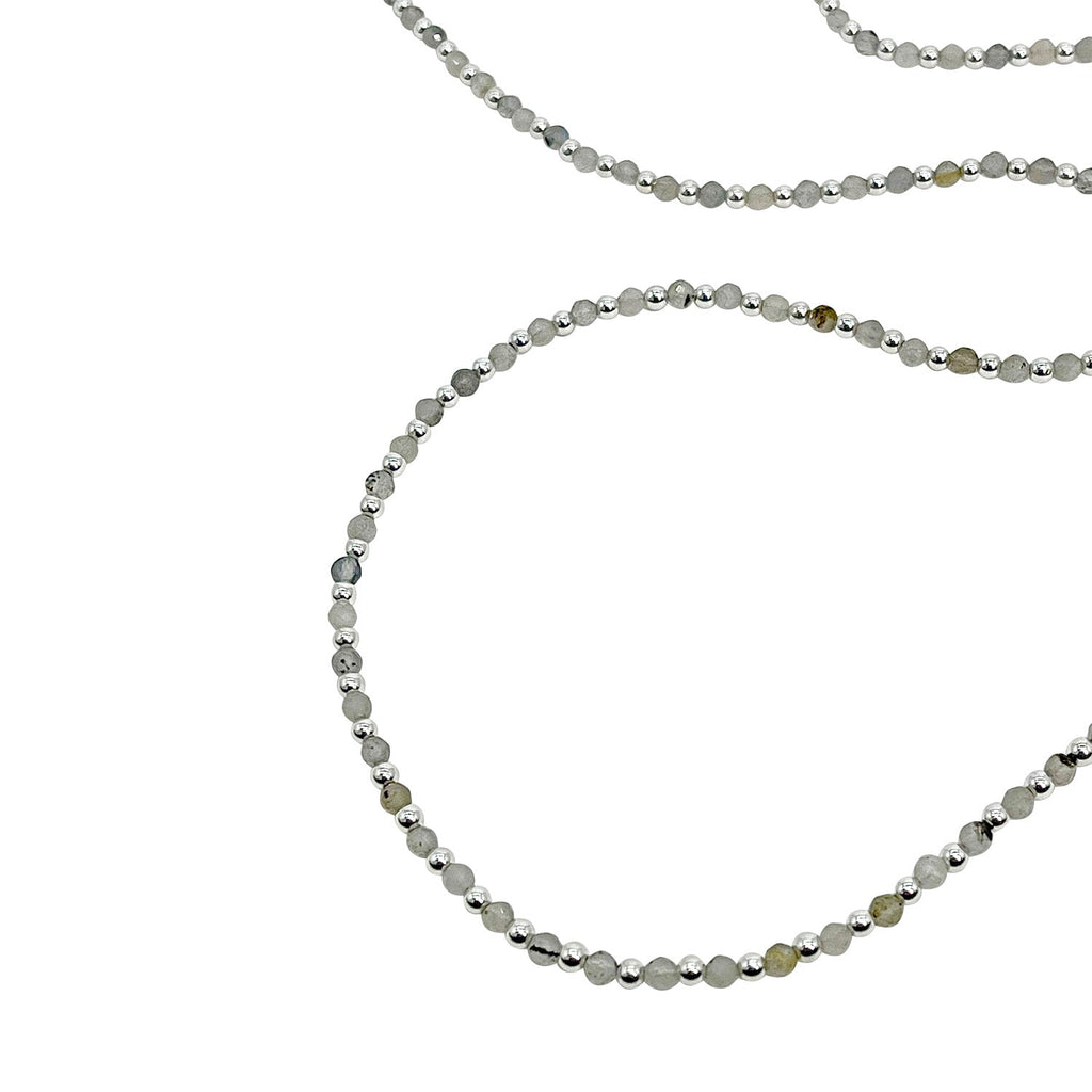 Labradorite & Hematite Wrap Necklace