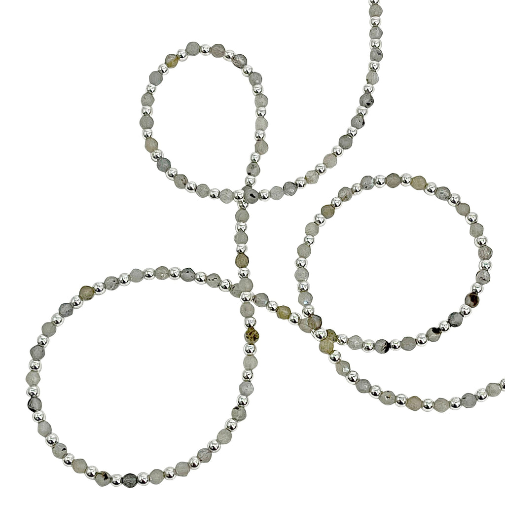 Labradorite & Hematite Wrap Necklace