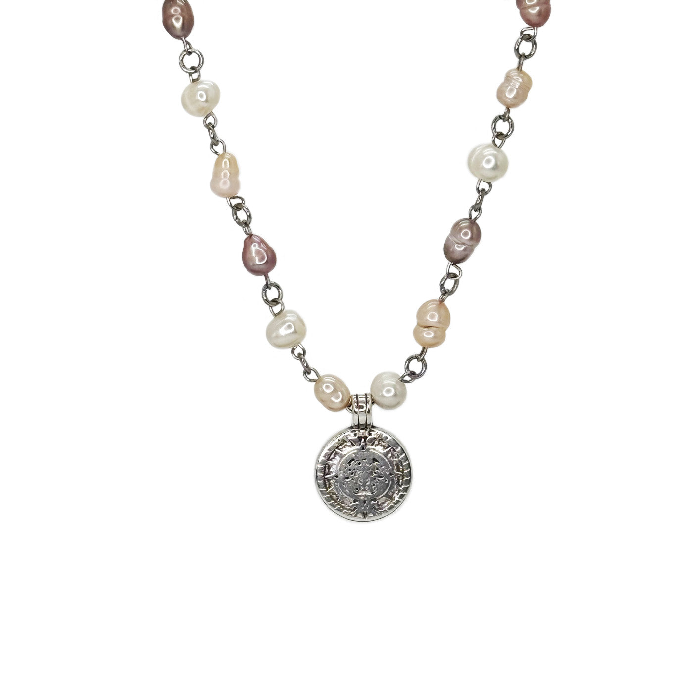Rosewater Coin Pearl Necklace