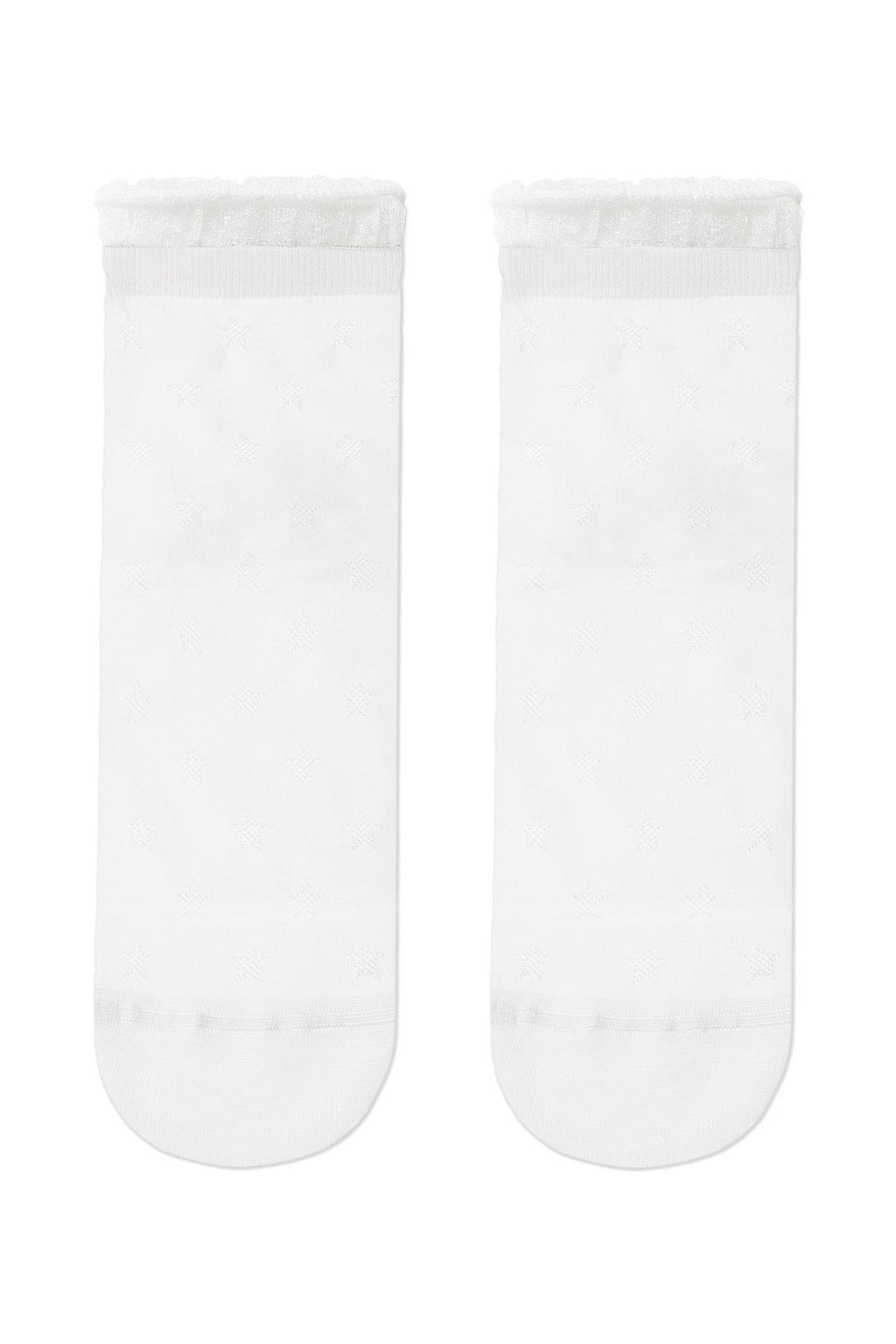 Conte Socks Classic - 491 Glossy Pattern and Decorative Transparent Mesh