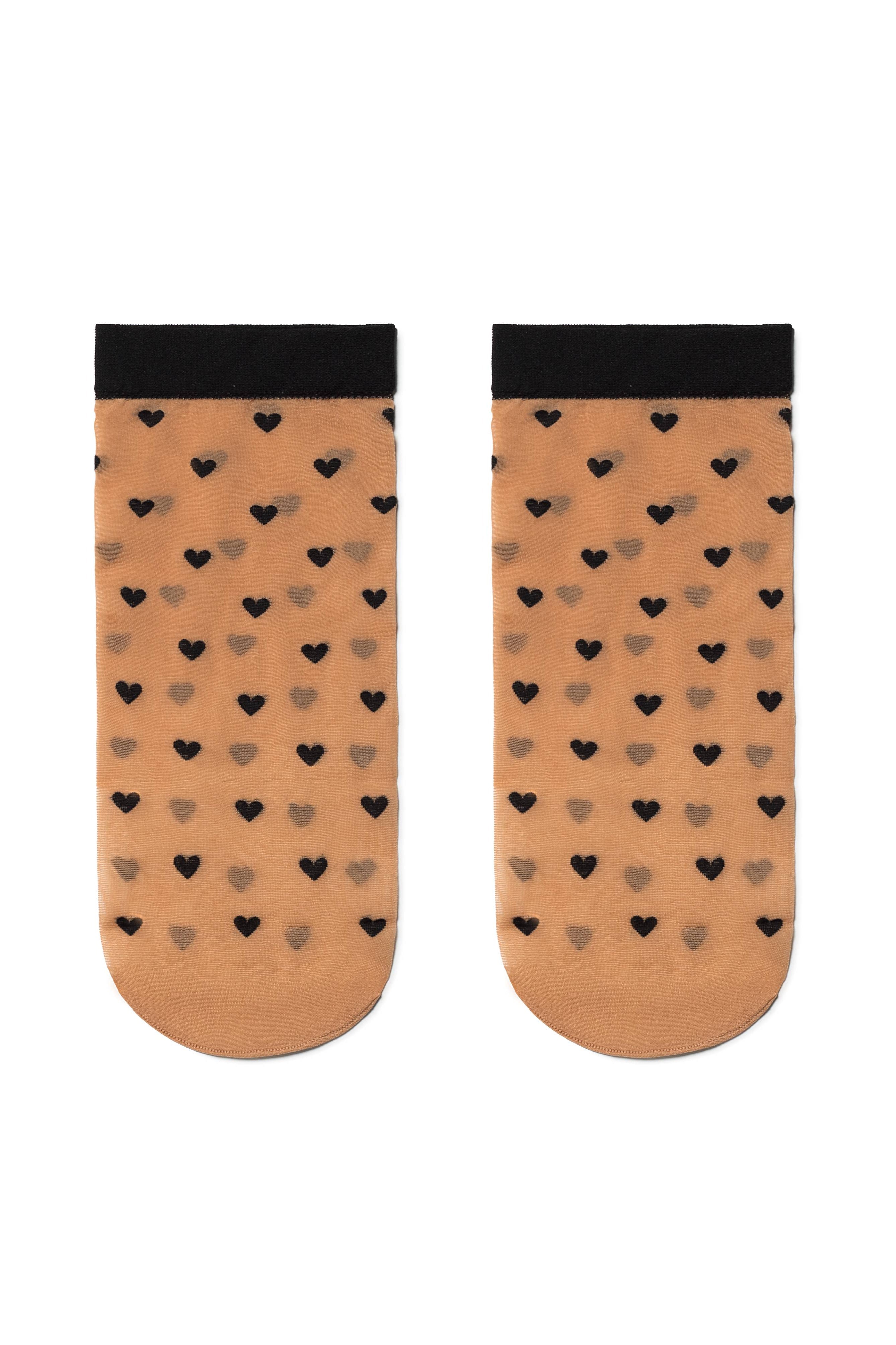 Socks Conte Fantasy - Hearts Pattern