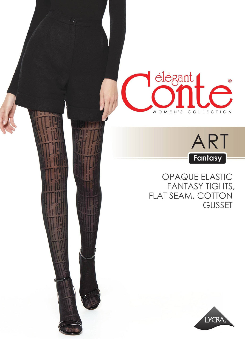 Fantasy Tights Conte Art - Letter Pattern