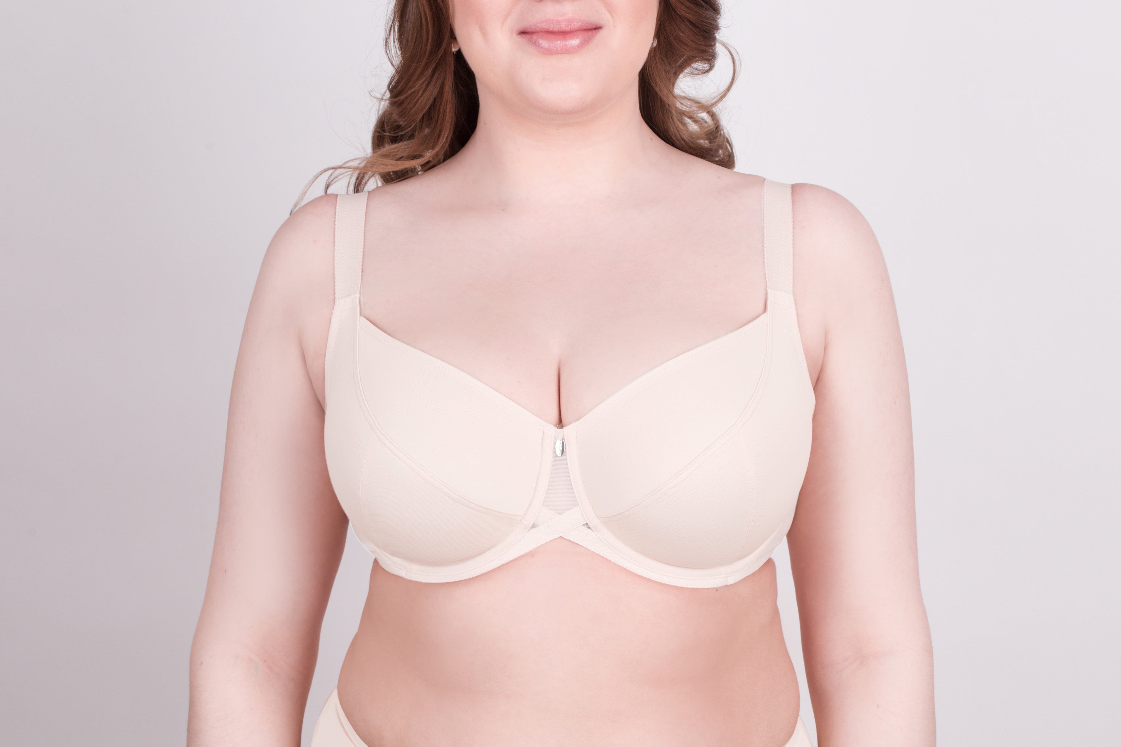 Bra Milavitsa 115910 - Elastic Knit, Underwired, Triple Diagonal Segment Cups