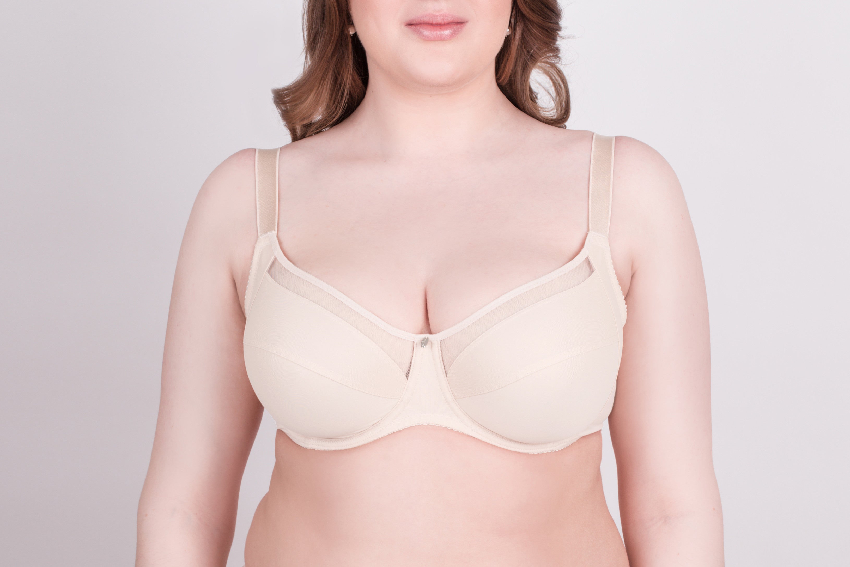 Bra Milavitsa 120150 - Underwired, Mesh Insert, Wide Straps