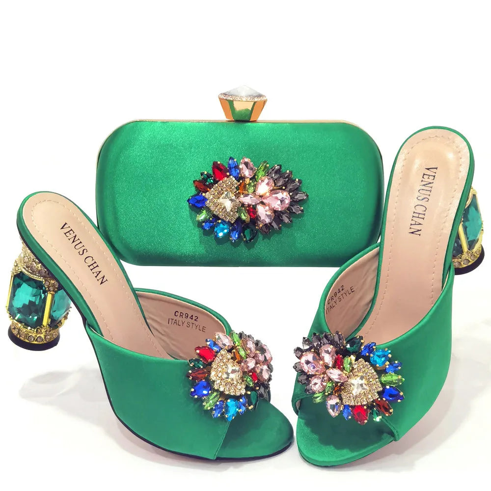 Italian blue Shoes And Bag Sets HSD1-35