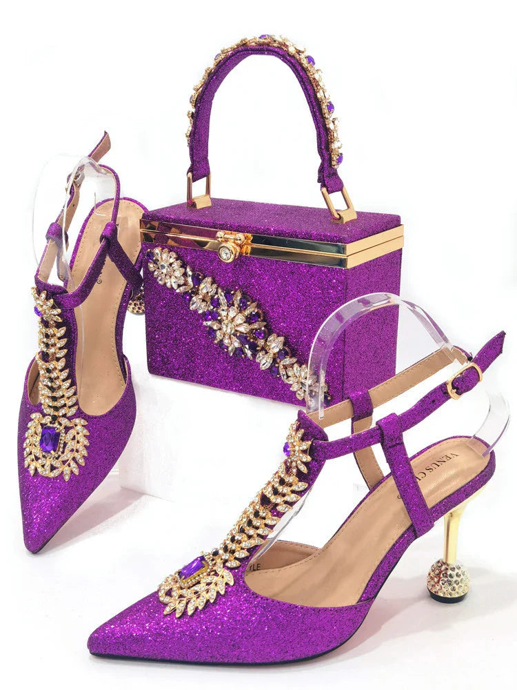 High Quality Ladies Shoes And Bags Set HUY1-6