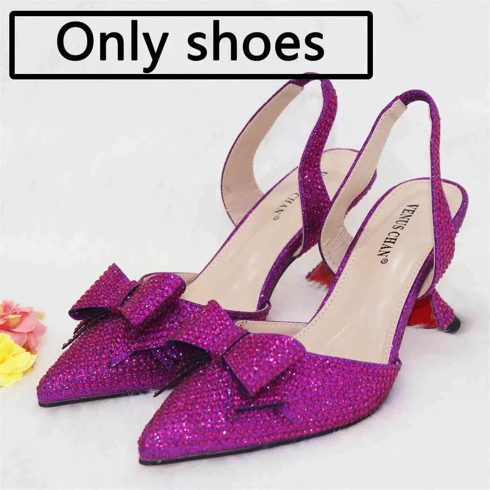 New Silver Versatile Party Ladies Shoes And Bag Set