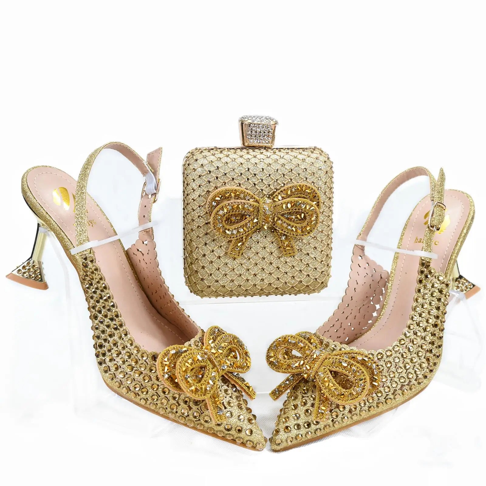 Italian gold Shoes And Bag Sets HTG1-9
