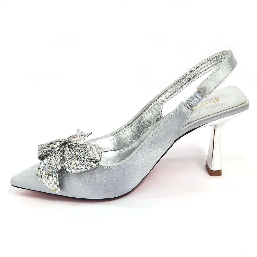 Excellent Italian Hollow Design Women Shoes Matching Bag