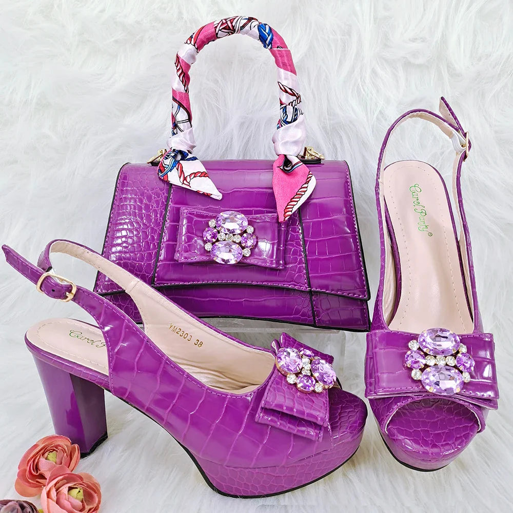 New Arrival Shoes and Bag Set African Sets HFG1-29