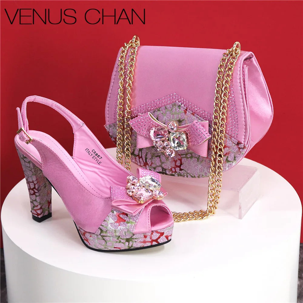 New Fashion Evening Shoes and Bag Italian Design