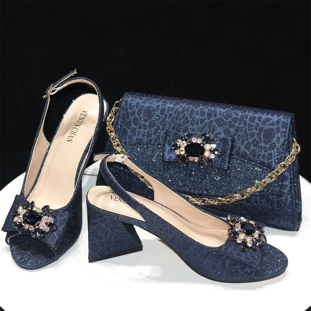 High Quality Ladies Shoes And Bags Set HRE1-5