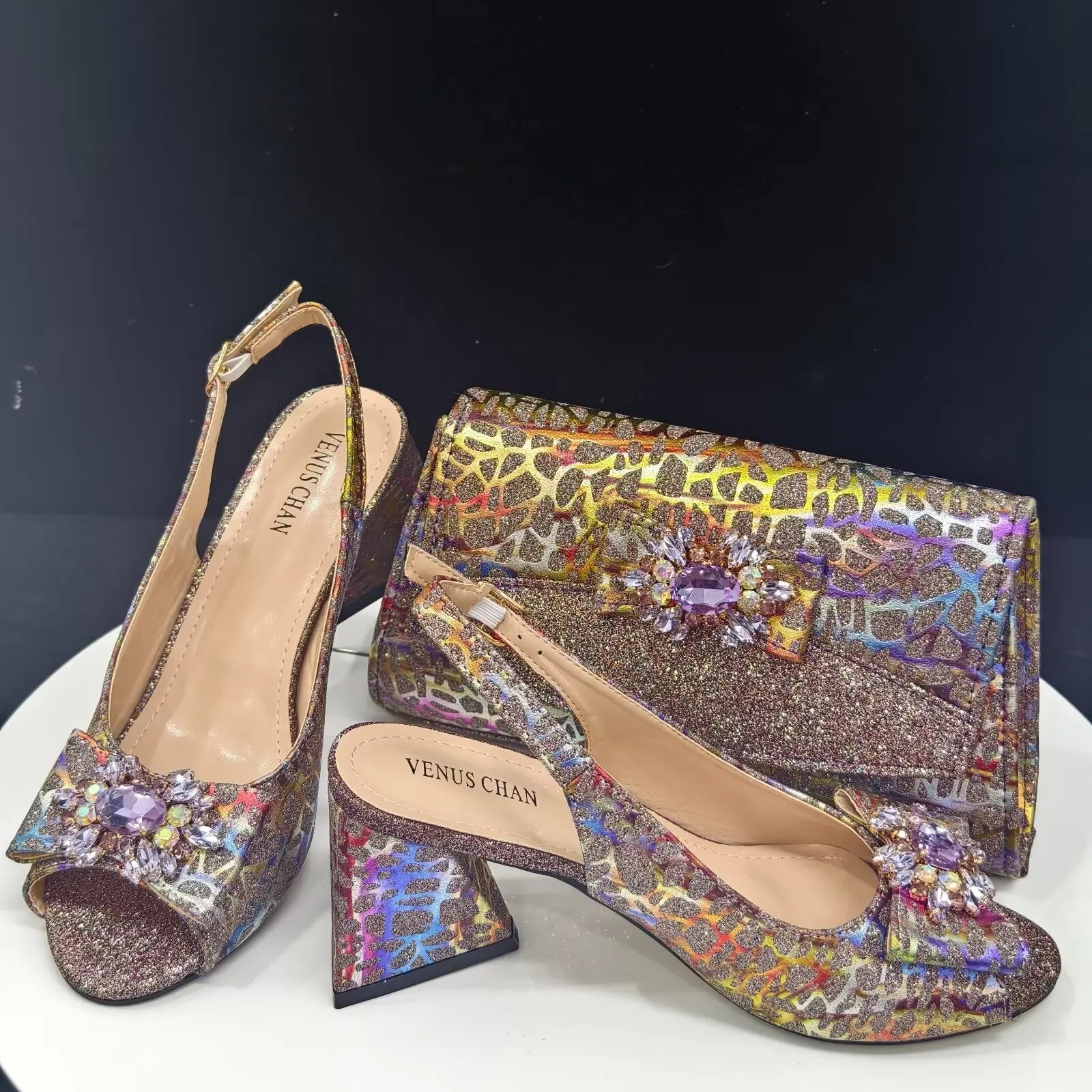 High Quality Ladies Shoes And Bags Set HRE1-5