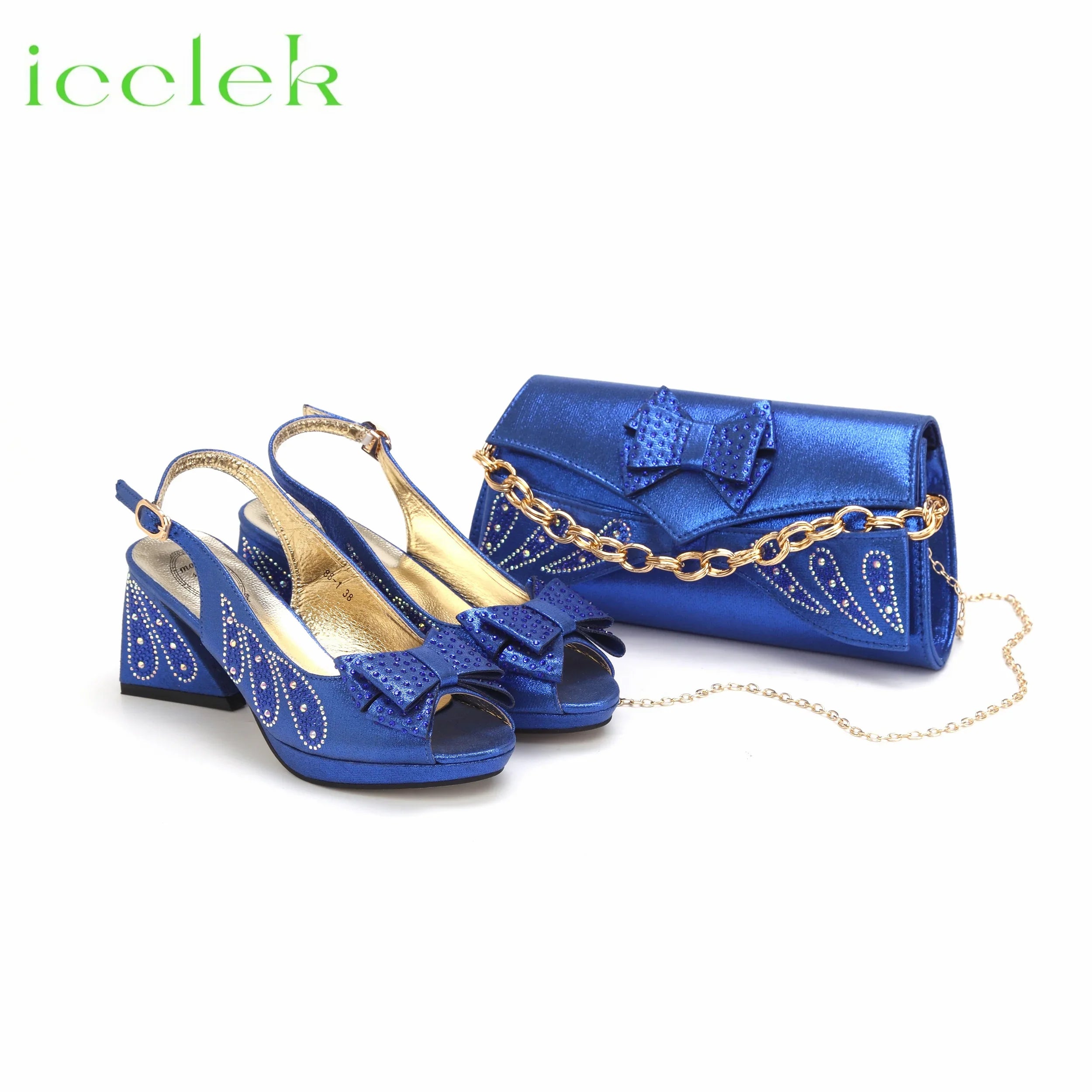 New Design Women's Shoes and Bag Set Peep Toe