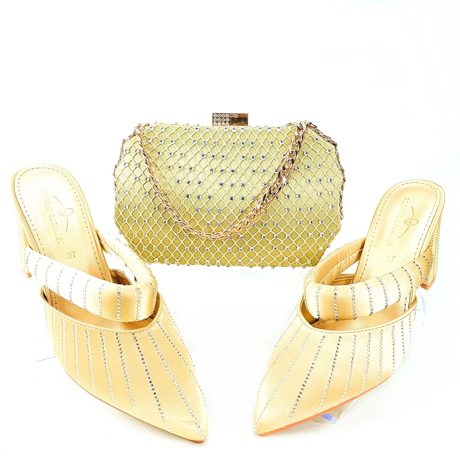 Newest Hot Selling Ladies Shoes Matching Bag Set TR1-2