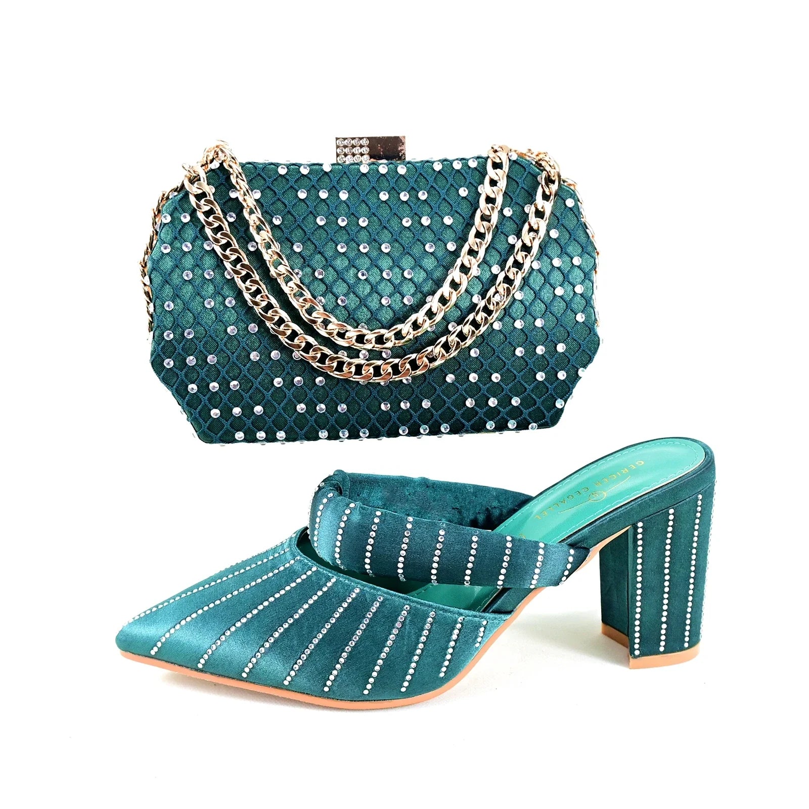 Newest Hot Selling Ladies Shoes Matching Bag Set TR1-1