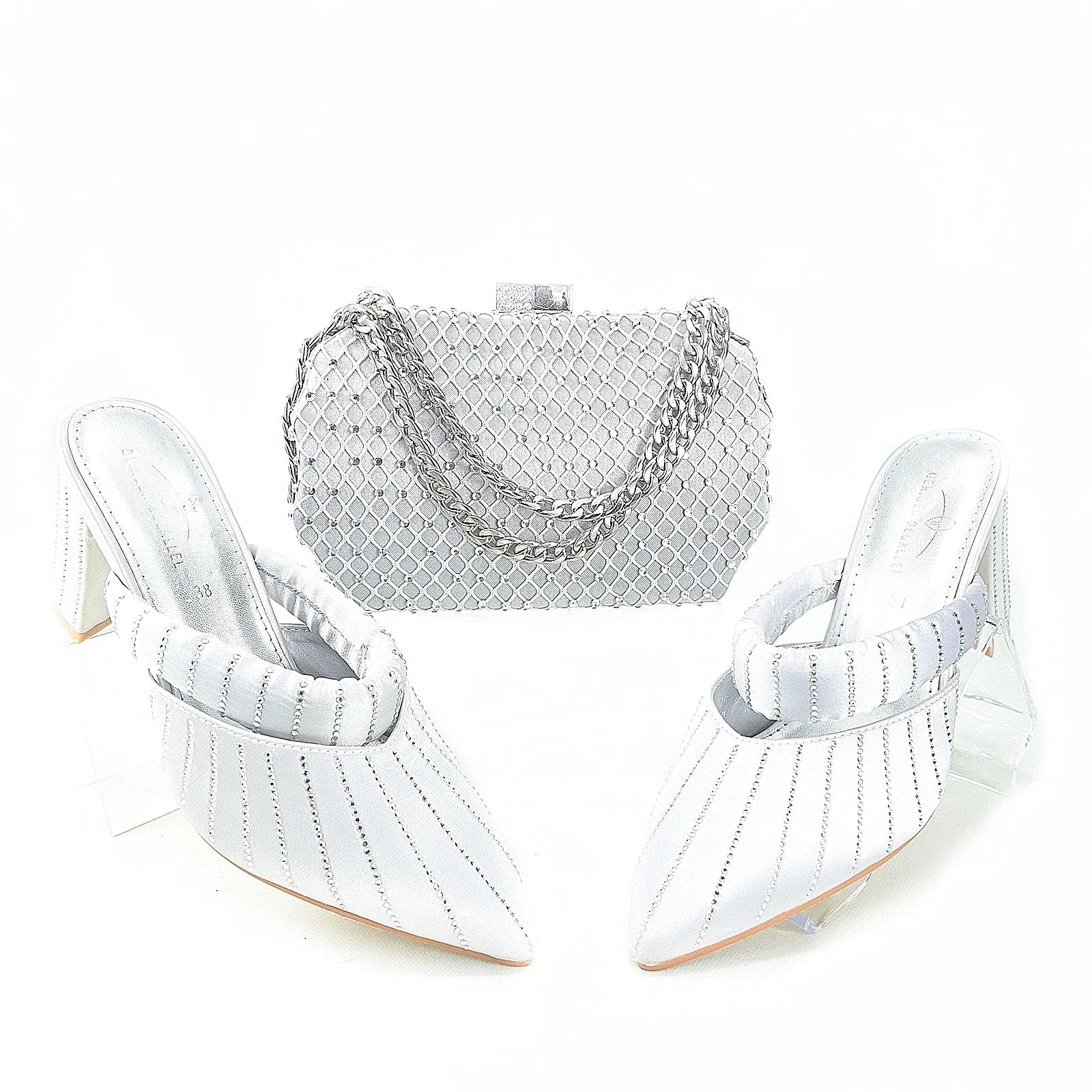 Newest Hot Selling Ladies Shoes Matching Bag Set TR1-1