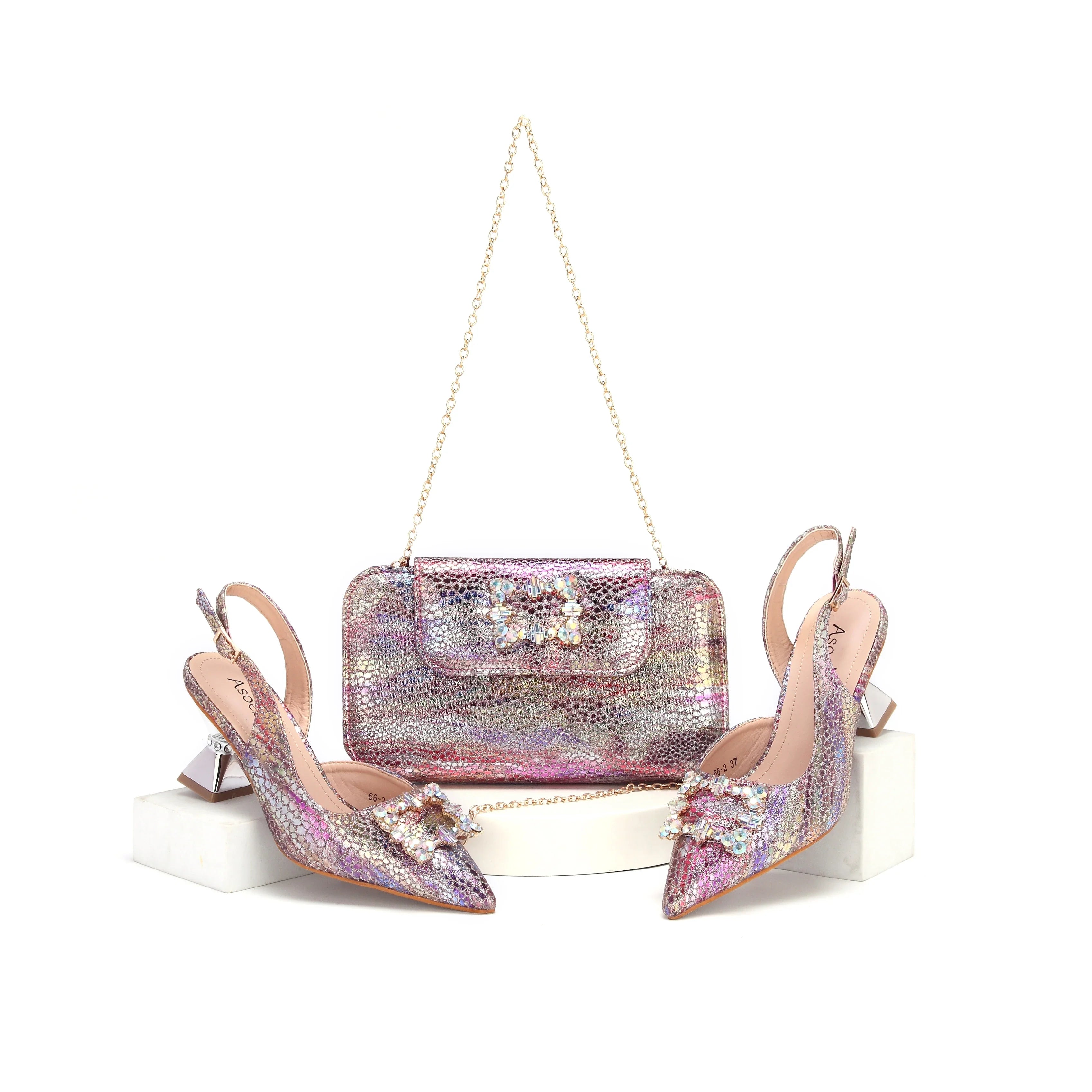 Women Shoes and Bags To Match Set Italy Party Pumps HWS1-11