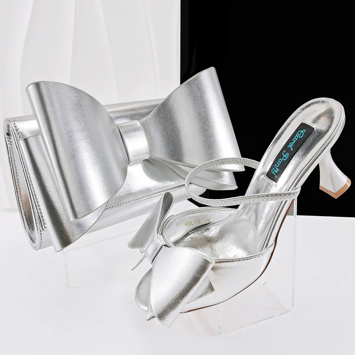 Lastest Italian Style Ladies Shoes with Matching Bag Set HVB1-1